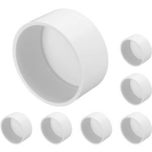 uxcell 7 Pcs PVC Pipe End Cap Fitting 2 Inch Plug Adapter Socket Fittings for Furniture Grade DIY PVC Connection Garden Shelf, White