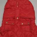 KYEESE Dog Coat Warm Pet Winter Coat with Leash Hole Waterproof Dogs Jacket with Fleece Lined Soft Pet Sweater for Cold Weather Windproof Dog Puffer Coats for Small Dogs Thick Pets Clothes with Pocket (Medium, 01# Blue)