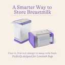 Lansinoh Breastmilk Storage Bags, 200 Count Value Pack, Baby Essentials, Fast Freeze & Thaw Breast Milk Bags for Baby Bottle Feeding, Superior Strength & Stretch, 6 Ounce