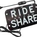 YSY LED Car Window Accessory Sign RIDESHARE for Ride Share Drivers Taxi Light - 6ft. USB Cable [On/Off Switch] (ICE Blue)