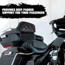 Chopped Razor Tour Pack Backrest Pad for Harley Touring Road Glide Road King Street Glide Electra Glide Road King 2009-2025 Chopped Tour Pack Universal All-Season Rear Back Support Pad Orange