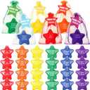 Lenwen 72 Pcs Star Stress Balls Gifts Including 2.5'' Motivational Stress Balls for Adults Relief Employees Appreciation Gift Teacher Thank You for Being Awesome Tags and Organza Bags