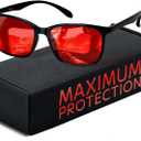 TIJN Blue Light Glasses for Men Women - Red Light Glasses for Computer Gaming - Dual AR Coating Lens - Screen Fatigue & UV Protection