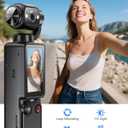 W & O Vlogging Camera with 180 Rotating Lens, Pocket Body Camera with Audio & Video Recording,7-Hour Battery, Handheld POV Cameras with 32GB Card, Easy One-Button Recording for Travel,Daily Life