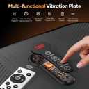 Vibrating Plate for Lymphatic Drainage, Vibration Plate Exercise Machine with Bluetooth & Silicone Pedal, Power Plate Vibration Platform for Weight Loss, Muscle Toning, with Resistance Bands