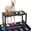 Elevated Dog Bowls with 2 Stainless Steel Dog Food Bowls, Raised Dog Bowl Adjusts to 5 Heights (3.15", 8.66", 9.84",11.02", 12.2") for Small Medium and Large Dogs