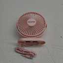 Gaiatop USB Desk Fan, 5.5 Inch Small Quiet Powerful 3 Speeds 90° Rotate, Personal Mini Portable Desktop Table Fans, Cooling for Home Office Car Travel Indoor Outdoor Pink