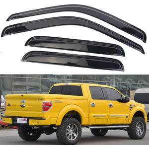 MUCO Rain Guards Visors Side Window Deflector for 99-16 F250 F350 F450 F550 Super Duty Crew Cab Pick up-Tape-On Dark Tinted Acrylic Sun Rain Guards Visor MUCO Rain Guards Visors Side Window Deflector for 99-16 F250 F350 F450 F550 Super Duty Crew Cab Pick up-Tape-On Dark Tinted Acrylic Sun Rain Guards Visor