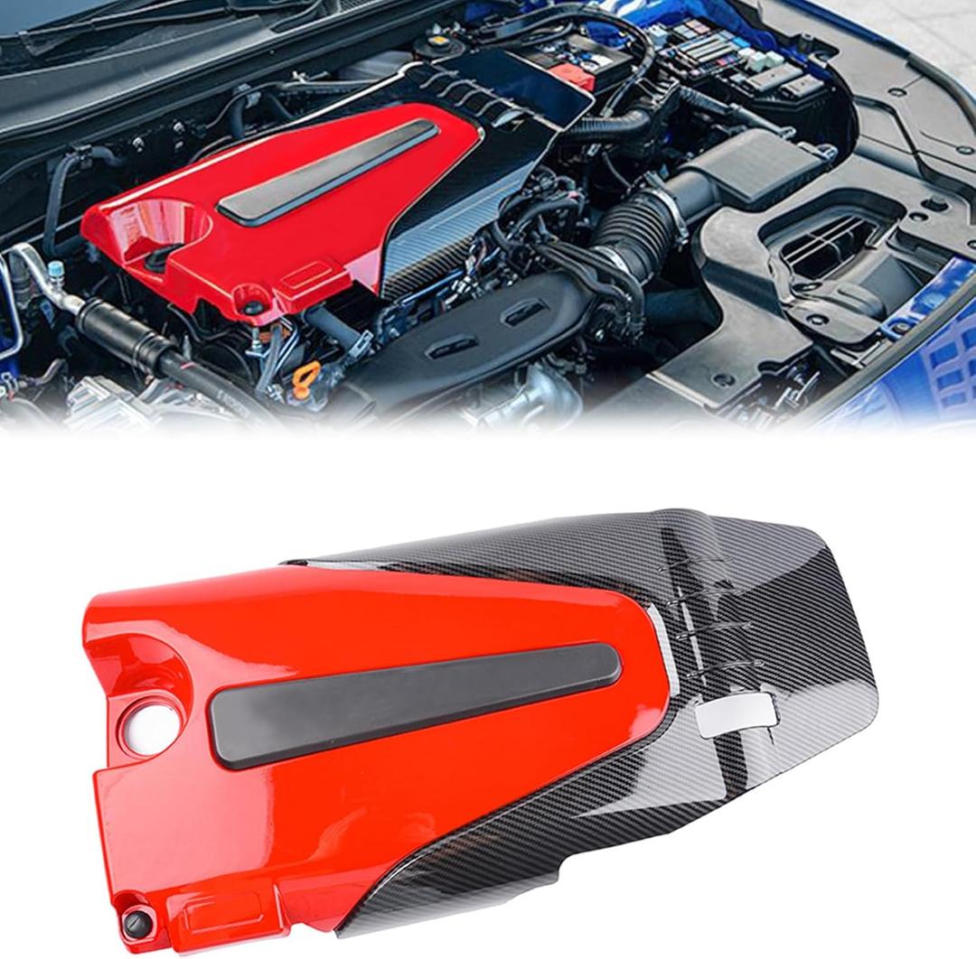 Type-R Style Engine Valve Cover Bonnet Hood Compatible with 10th Gen Honda Civic 1.5T 2016-2021, for 10th Gen Honda Accord 1.5T 2018-2022