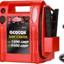 12V / 24V Jump Starter, acetek 2400/1200 Peak Amp Battery Jump Starter for Truck Car Tractor Excavator, Heavy Duty Jump Box Battery Pack with USB and DC Output