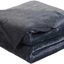 Soft Twin Size Blanket All Season Warm Fuzzy Microplush Lightweight Thermal Fleece Blankets for Couch Bed Sofa,66x90 Inches,Dark Grey