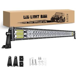 32 Inch LED Light Bar 180W with Curved 5D Floodlight + 5D Spotlight Cup Combo Driving Lights Off Road Lights Work Light Pods for Pickup 4X4 Truck SUV ATV UTV Boat