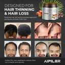 AIPILER Batana Oil for Hair Strenthening: Dr Sebi 100% Pure and Raw Honduras Hair Treatment Oil - Pre or Post Shower Hair care for Curly/Coily/Wavy Hair 5.3oz (Caffeine)