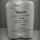 CozyLux Pillows King Size Set of 2, Soft and Supportive 3D Down Alternative Bed Pillow for Sleeping 2 Pack White, Luxury Hotel Quality Gusseted Bedding Pillows for Back, Stomach or Side Sleepers 18x34