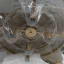 Shell Chandelier, White and Gold Chandelier Light Fixture with 4 Lights Capiz Seashell Pendant for Foyer,Kitchen Island,Entryway,Dining Room (18" Coastal Chandeliers)