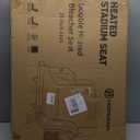 HOPERAN Dual-Sided Heated Stadium Seats for Bleachers with Back Support, 3 Levels Heating Stadium Seating for Bleachers Seat with Backrest, 5 Pockets Portable Stadium Chair for Outdoor (Black), Size: 25"