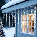 18 Pcs Large Christmas Tree Decoration Crystal Ornaments, Clear Big Acrylic Icicle Christmas Hanging Decor for Xmas Tree Winter Wonderland Party Decor Outdoor New Year Party Supplies