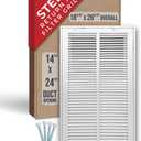 Fits 14x24 Duct Opening | Steel Return Air Filter Grille by Handua [Removable Door] for 1-inch Filters | Vent Cover Grill | White | HVAC Cold Air Intake Grille | Out Dim: 16 5/8"W X 26 5/8"H
