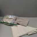 Fancy Homi 4 Packs Neutral Decorative Throw Pillow Covers 18x18 Inch for Living Room Couch Bed Sofa, Rustic Farmhouse Boho Home Decor, Soft Plush Striped Corduroy Square Cushion Case 45x45 cm