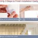 Semi Sheer Curtains Adhesive and Removable, Sheer Window Curtains for Privacy Protection in Rental Apartments and Dorms-Brown(W 39*L 72in-1-Panel)