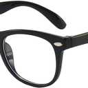 FANNYGO 1 Pack kids Blue Light Blocking Glasses For Girls And Boys Computer Blue Light Blocking Glasses For Age 3-11 (Black)