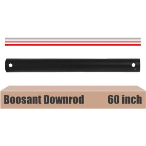 60 INCH Ceiling Fan Downrod With Extended Wires,1 inch Outside Diameter, Extension Rod Only Ceiling Fans Compatible, Not Threaded(Black)