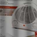 BLACK+DECKER Space Heater, for Office Desk, Home Office & Portable Desk, Personal Heater with 3 Settings, Desk Heater with Adjustable Thermostat, White (8.4 x 5.2 x 10 Inches)