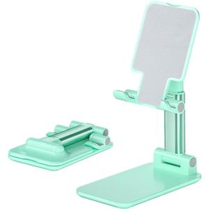 Fancial Cell Phone Stand, Angle Height Adjustable Cell Phone Holder with Silicon Pad for Desk Fully Forldable Mobile Phone Holder Compatible with All Mobile Phones