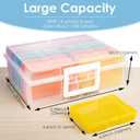 CraftGenes Photo Storage Box, Colorful 16 inner 4''6'' Craft Organizers and Storage with Handle for Photos, Pictures, Craft, Sewing Supplies, Card Organizer&Sticker Storage