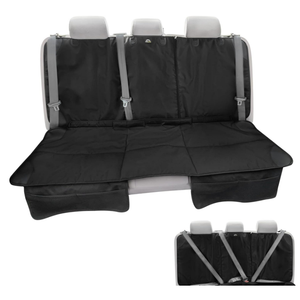 Caricar Car Seat Protector Automotive Back Seat Cover| Waterproof, 3 Functional Rear Belts, Toddler Baby Carseat Cushion, Covers Fabric and Leather Seats| 4Pockets Non-Slip Thick Padding