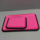 Collapsible Magnetic Parts Tray Set - 3 Different Size Tool Trays for Screw, Bolts, Nuts, Washers, Pins and Other Small Metal Parts, Mechanic Tool Gifts for Men - Pink