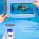 Large Waterproof Phone Pouch Universal Phone Waterproof Case for iPhone 15 14 13 12 11 Pro Max Galaxy S22 S21 IPX8 Water Proof Dry Bag with Wide Lanyard Waterproof Pouch for Swimming Rafting