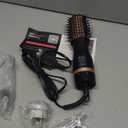 slopehill Mini Travel Dual Voltage Hair Dryer Brush,1000 Watts Hot Air Brush with European Plug, Ionic Hair Dryer and Styler for Women, Oval Barrel 2 Heat & 2 Speed Settings for International Travel (Black)