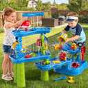 Sand and Water Table for Toddlers 18M+, 5-Tier Outdoor Toys and Play Activity Set for Kids Boys Girls Toddlers Ages 3 4 5 6 7 8 Years, Kids Sand Water Play Table Summer Beach & Pool Toys for Yard