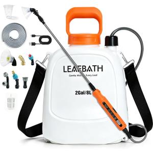 2 Gallon Battery Powered Backpack Sprayer - Rechargeable Electric Garden Sprayer, Comes with an Extra 10FT Hose, 2 Speed Modes, 6 Nozzles, Telescopic Wand, Backpack & Shoulder Sprayer for Lawn Yard