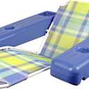 Poolmaster Caribbean Retro Floating Chaise Pool Lounge Chair for Adults, Plaid, 1-pack