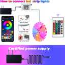 100ft Led Strip Lights,Long Smart Led Light Strips Music Sync 5050 RGB Color Changing Rope Lights,Bluetooth APP/IR Remote/Switch Box Control Led Lights for Bedroom,Home Decoration,Party,Festival