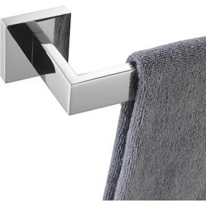 KOKOSIRI 24-Inch Single Towel Bar, Bathroom Kitchen Towel Holder, Wall Mounted SUS304 Stainless Steel Towel Rack, Polished Chrome, B4003CH-L24