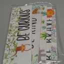 4 Pieces Woodland Nursery Decor Baby Safari Nursery Decor Kids Cute Jungle Animal Room Decor Nursery Decorations for Baby boy Bedroom Toddler Room 11x 3.9 Inches (White Background, Lively Animals)