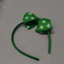 St Patrick's Day Headband Green Clover Headband Bow Shamrock Headband St Patricks Day Decor Luck Hair Hoop Boppers for Costume Accessory Party Favor