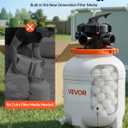 VEVOR FlashPure Sand Filter Pump, 12 in for Above Ground Pool, 0.5 HP 3000 GPH, Swimming Pool Filter System with Timer, 6X Faster Filtration, Media Installed, Leak-Resistant, Ready to Use Out of Box