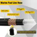 1/4" Marine Fuel Line Hose - 25 FT SAE J1527 Type A1-15 Rubber Fuel Line for Boats, Outboards & Marine Engines