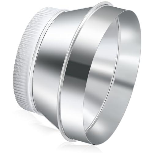 Otoolling 10 Inch to 8 Inch Duct Reducer Increaser Galvanized Steel Air Duct Adapter Round Crimped Pipe Connector Fitting Coupling for HVAC Ventilation Systems