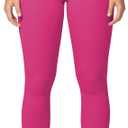 Sunzel Sunzfly Leggings for Women with Tummy Control High Waisted Yoga Pants 7/8 Length for Workout (Hot Pink, Large) (Pink, L)