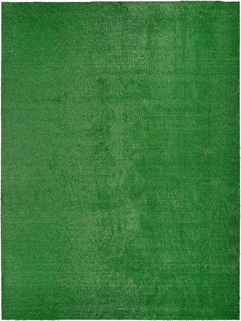 Garland Rug Artificial Grass 9 Ft. X 12 Ft. Large Indoor/Outdoor Area Rug Green -Lush Green, Durable, and Low-Maintenance for Patios, Lawns, and More