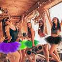 Tutus for Women Adult,5 Layered Tulle Neon Tutu Skirt with Tube Socks & Sunglasses for Running Ballet Dance USA 250th Party