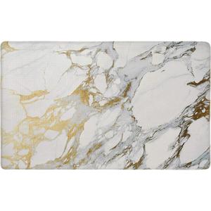 SoHome Cozy Living Anti Fatigue Mat Kitchen Mat Non Slip Stain Resistant Easy Clean 1/2 Inch Thick Kitchen Floor Mats, Marble Gold 20" x 36"