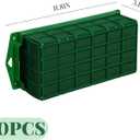 Boao 16 Pieces Floral Foam Cage Holder with Floral Foam for Fresh Flowers Cage Bowl for Table Centerpiece Flower Arrangement, Rectangle, 11.8 x 4.7 x 3.1 Inch