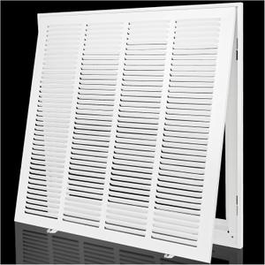 Return Air Filter Grille 20x20,Air Return Vent Cover Grill for 20"W x 20"H Duct Opening,Steel HVAC Vent Covers for Wall and Ceiling,Holds 1" Thick AC Filter, For 20''w20''h-duct Opening