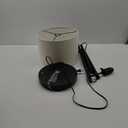 GLOBE Electric 67525 Avellino 66" Floor Lamp, Matte Black, White Linen Shade, Stepless Rotary Dimmer Switch on Socket